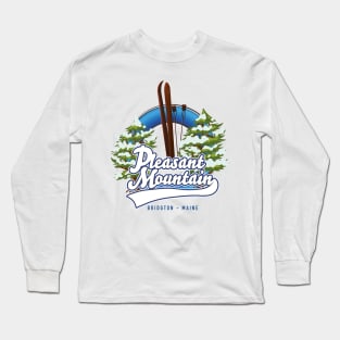 Pleasant Mountain Ski Bridgton ski poster Long Sleeve T-Shirt
